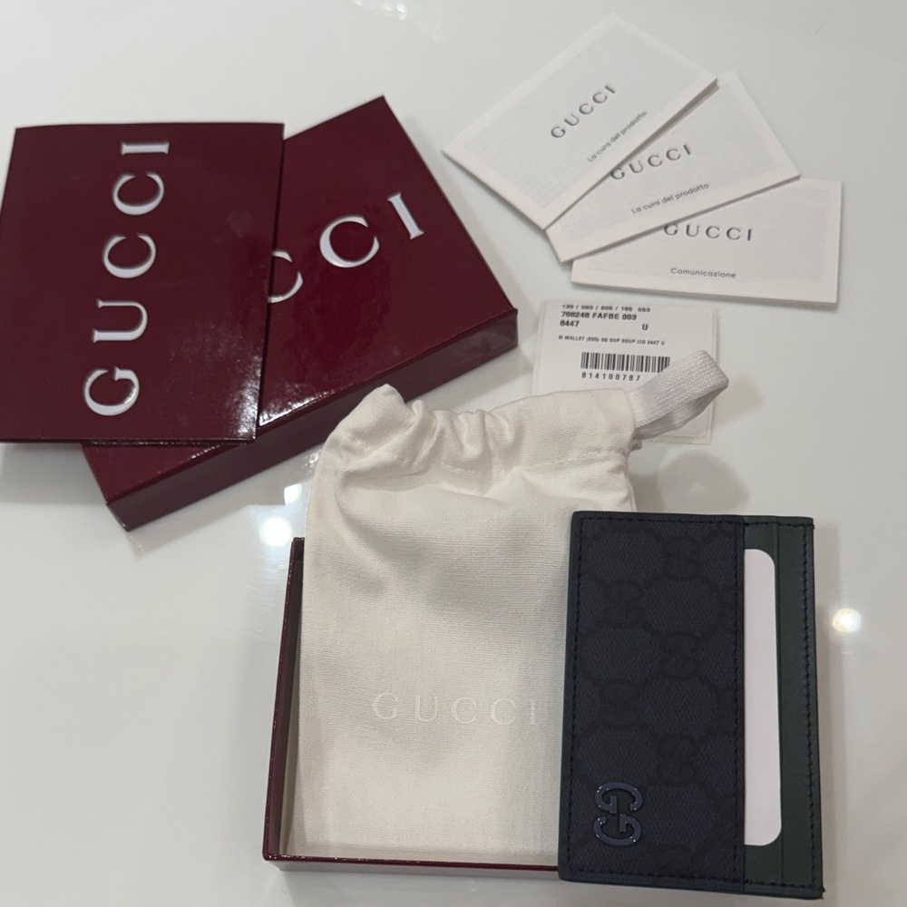 Gucci Green GG card case - NWT - Picture 2 of 10